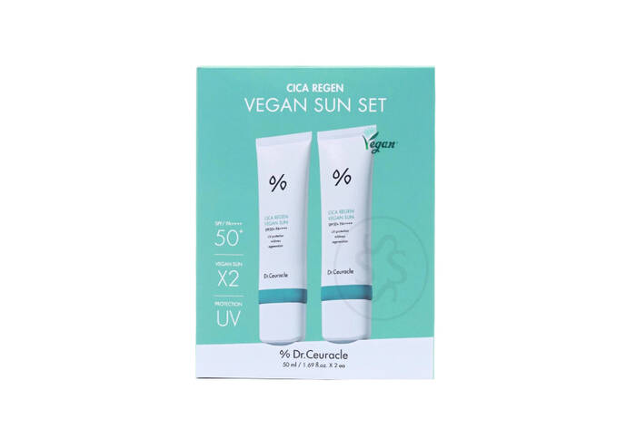 Набір сонцезахисних кремів DR. CEURACLE Cica Regen Vegan Sun Set SPF 50+ PA++++