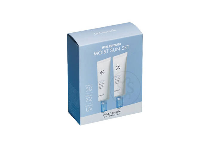 Набор солнцезащитных кремов DR. CEURACLE Hyal Reyouth Moist Sun Set SPF 50/PA++++