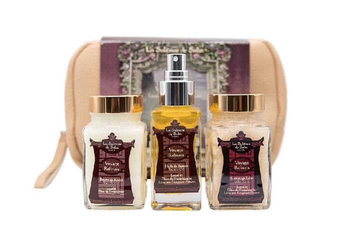 Набір для тіла з ароматом лотосу та франжипані LA SULTANE DE SABA Coffret Trousse Corps Lotus & Fleur de Frangipanier