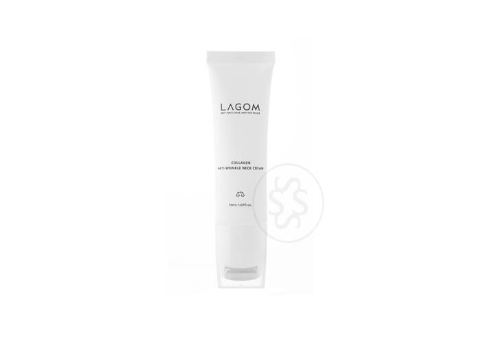 Крем для шиї та декольте з роликовим аплікатором LAGOM Collagen Anti-Wrinkle Neck Cream 50 мл