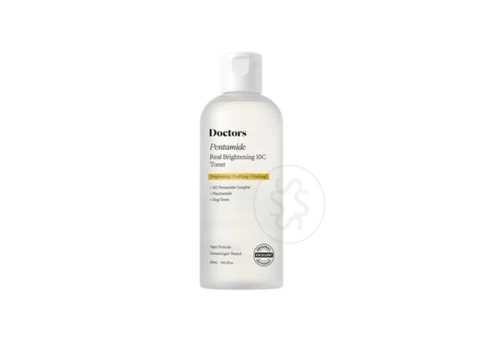 Тонер для освітлення та рівного тону шкіри DOCTORS Pentamide Real Brightening 10C Toner 280 мл