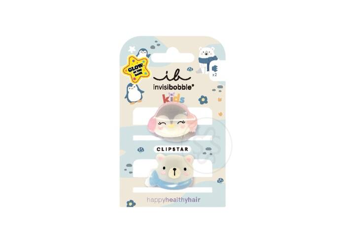 Заколки для волосся INVISIBOBBLE Clipstar Kids Glow Polar Friends 2 шт
