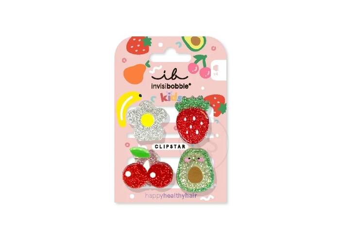 Набор заколок для волос INVISIBOBBLE Clipstar Kids Frutti Fun 4 шт