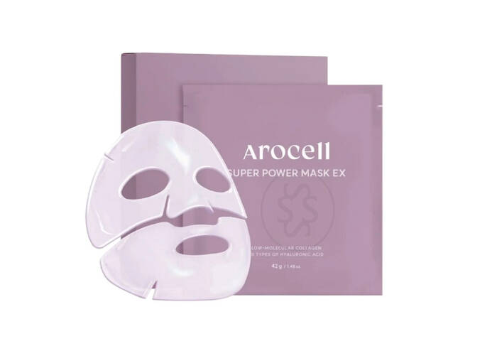 Гідрогелева маска з колагеном та 10 видами гіалуронової кислоти AROCELL Super Power Mask EX 1 шт