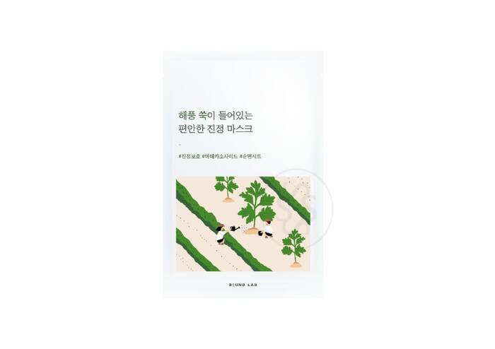 Успокаивающая тканевая маска ROUND LAB Mugwort Calming Mask Sheet 1 шт