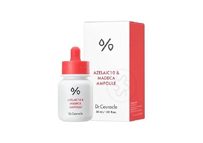 Сироватка з азелаїновою кислотою 10% та мадекасосидом DR. CEURACLE Azelaic 10 & Madeca Ampoule 30 мл