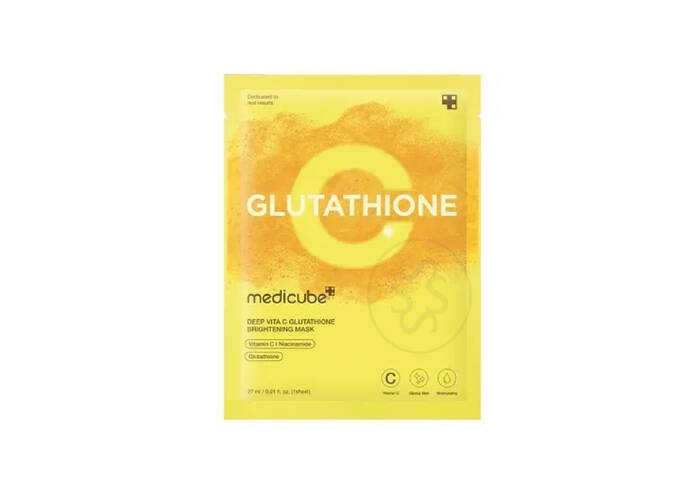 Тканинна маска з вітаміном С та глутатіоном для освітлення та сяйва MEDICUBE Deep Vita C Glutatihione Brightening Mask