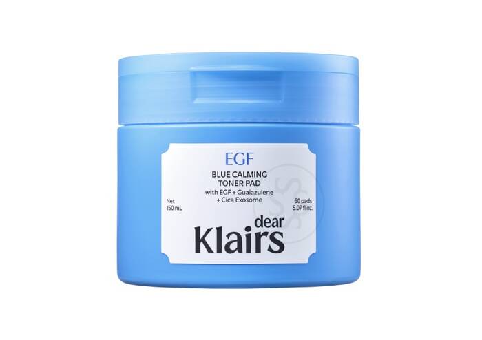 Заспокійливі тонізуючі пади DEAR, KLAIRS EGF Blue Calming Toner Pad 60 шт
