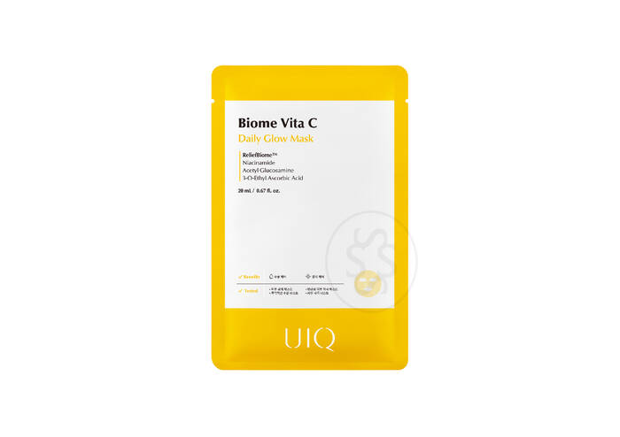 Освітлювальна тканинна маска з вітаміном C UIQ Biome Vita C Daily Glow Mask 20 мл