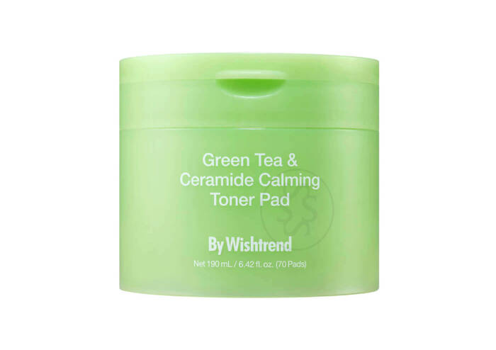 Заспокійливі охолоджуючі тонер-пади BY WISHTREND Green Tea & Ceramide Calming Toner Pad 70 шт