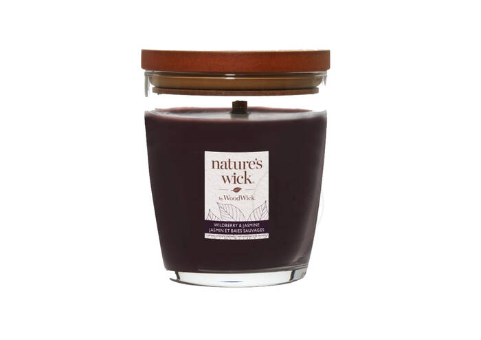 Ароматична свічка з ароматом диких ягід та жасмину WOODWICK Nature’s Wick Wildberry and Jasmine 284 г