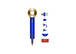 Фен для волосся DYSON HD07 Supersonic, 23,75 K Blue/Gold - Фото 1