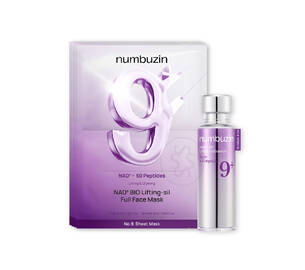 Набір для пружності шкіри NUMBUZIN No.9 NAD Bio Lifting Essence 50 мл та No.9 NAD+ Bio Lifting-sil Full Face Mask 1 шт
