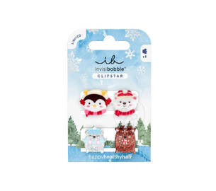 Набір заколок для волосся INVISIBOBBLE Clipstar Kids Cozy Snowy Friends 4 шт