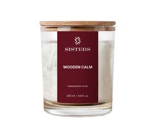 Парфумована свічка SISTERS Wooden Calm Бордовий