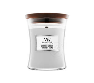 Ароматична свічка з ароматом лаванди і кипариса WOODWICK Lavender & Cedar 275 г