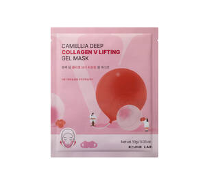 Гідрогелева ліфтинг-маска для контуру обличчя ROUND LAB Camellia Deep Collagen V Lifting Gel Mask 1 шт