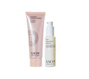 Акційний набір  SACHI SKIN Pro Resilience Serum та Saffron Luminous Cleanser