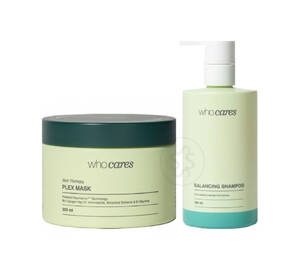 Акційний набір WHOCARES Plex Mask та Balancing Shampoo
