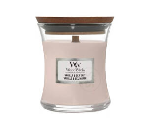 Ароматична свічка з ароматом ванілі та нотами морської солі WOODWICK Vanilla & Sea Salt 85 г