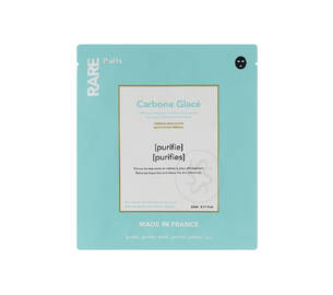 Чорна тканинна маска для очищення й детоксу шкіри RARE PARIS Carbone Glace Ecological Cellulose Facial Mask 1 шт* 23 мл