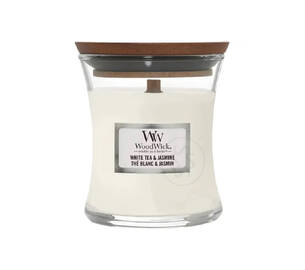 Ароматична свічка з ароматом жасмину WOODWICK Medium White Tea & Jasmine 85 г