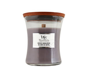 Ароматическая свеча с ароматом замши и сандала WOODWICK Suede and Sandalwood 275 г