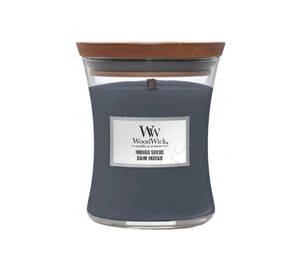 Ароматична свічка з ароматом шкіри та мускуса WOODWICK Medium Indigo Suede 275 г