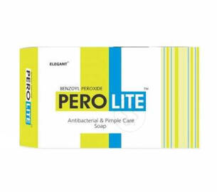 Мило проти акне з бензоїл пероксидом PEROLITE Benzoyl Peroxide Antibacterial & Pimple Care Soap 75 г