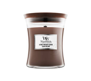 Ароматична свічка з ароматом замші WOODWICK Stone Washed Suede 275 г