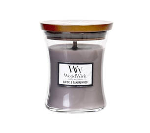 Ароматическая свеча с ароматом замши и сандала WOODWICK Sueded Sandalwood 85 г