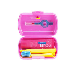 Дорожный набор для полости рта CURAPROX 'Be You' Pink