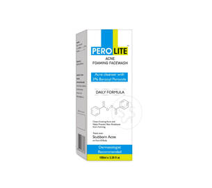 Засіб для вмивання з бензоїл пероксидом 3% PEROLITE Acne Foaming Facewash 100 мл
