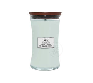 Ароматична свічка з нотами шавлії, океану та кедра WOODWICK Sagewood & Seagrass 609 г