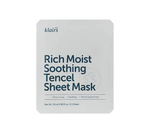 Увлажняющая тканевая маска для лица DEAR, KLAIRS Rich Moist Soothing Tencel Sheet Mask 1 шт