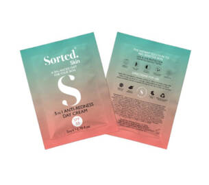 Денний крем 5 в 1 проти почервоніння SORTED SKIN 5 in 1 Anti-Redness Day Cream SPF 50 2 мл