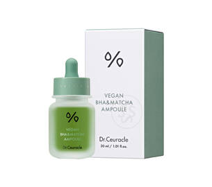 Ампульна сироватка з BHA кислотою та екстрактом матчa DR. CEURACLE Vegan BHA&Matcha Ampoule 30 мл