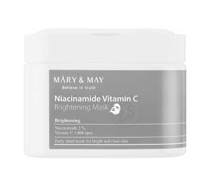 Набір тканинних масок для обличчя з ніацинамідом та вітаміном C MARY&MAY Niacinamide Vitamin C Brightening Mask 30 шт