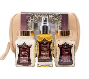 Набір для тіла з ароматом лотосу та франжипані LA SULTANE DE SABA Coffret Trousse Corps Lotus & Fleur de Frangipanier