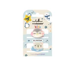 Заколки для волосся INVISIBOBBLE Clipstar Kids Glow Polar Friends 2 шт