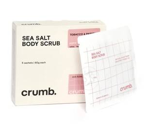 Сольовий скраб для тіла з AHA-кислотами CRUMB Tobacco & Papyrus 5 саше х 60 г