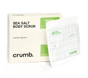 Сольовий скраб для тіла CRUMB з пудрою Matcha та екстрактом ламінарії 5 саше х 60 г