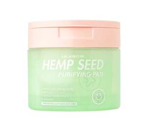 Педи для тонізації обличчя з екстрактом коноплі LALARECIPE Hemp Seed Purifying Pad 70 шт