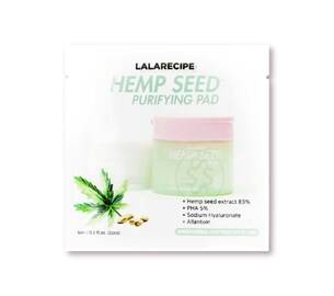 Педи для тонізації обличчя з екстрактом коноплі LALARECIPE Hemp Seed Purifying Pad 2 шт