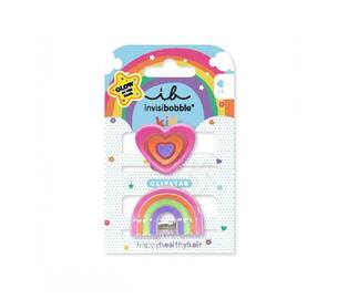 Заколки для волосся INVISIBOBBLE Clipstar Kids Glow Happy Heart 2 шт