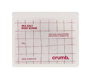 Сольовий скраб для тіла з AHA-кислотами CRUMB White Strawberries 1 саше х 60 г