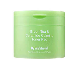 Заспокійливі охолоджуючі тонер-пади BY WISHTREND Green Tea & Ceramide Calming Toner Pad 70 шт