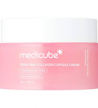 Капсульный крем с коллагеном и полинуклеотидами MEDICUBE PDRN Pink Collagen Capsule Cream 55 г - Фото №1