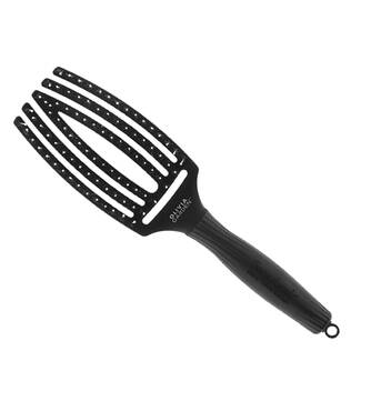 Щітка масажна OLIVIA GARDEN Finger Brush Combo Medium Black - Фото №1