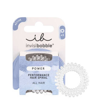 Резинка-браслет для сильної фіксації густого волосся INVISIBOBBLE Power Crystal Clear 3 штуки - Фото №2
